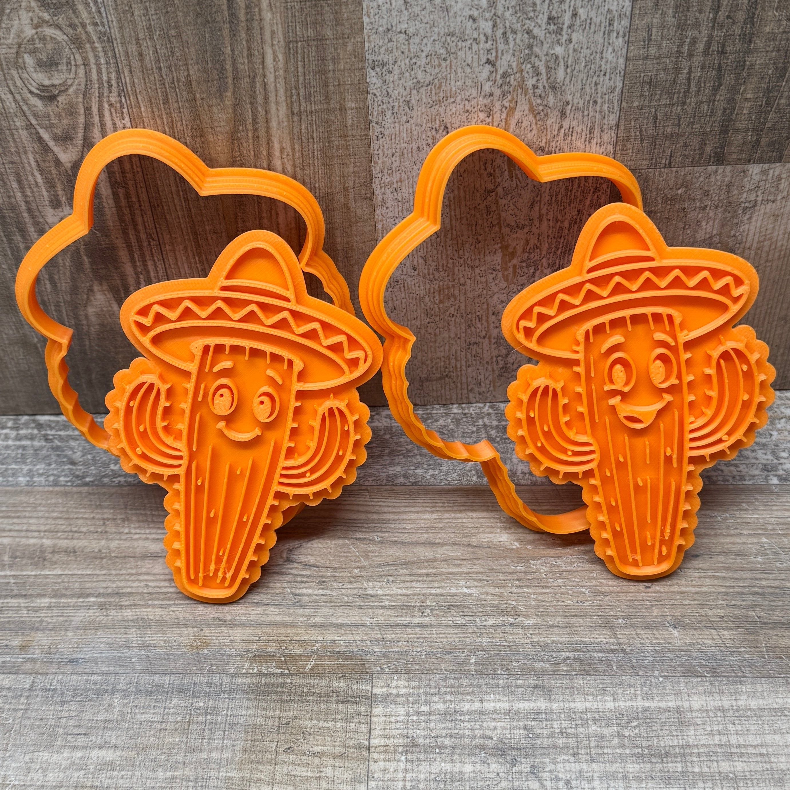 lustige Kakteen mit Sombrero | Einzeln und als Set | inkl. Konturenausstecher