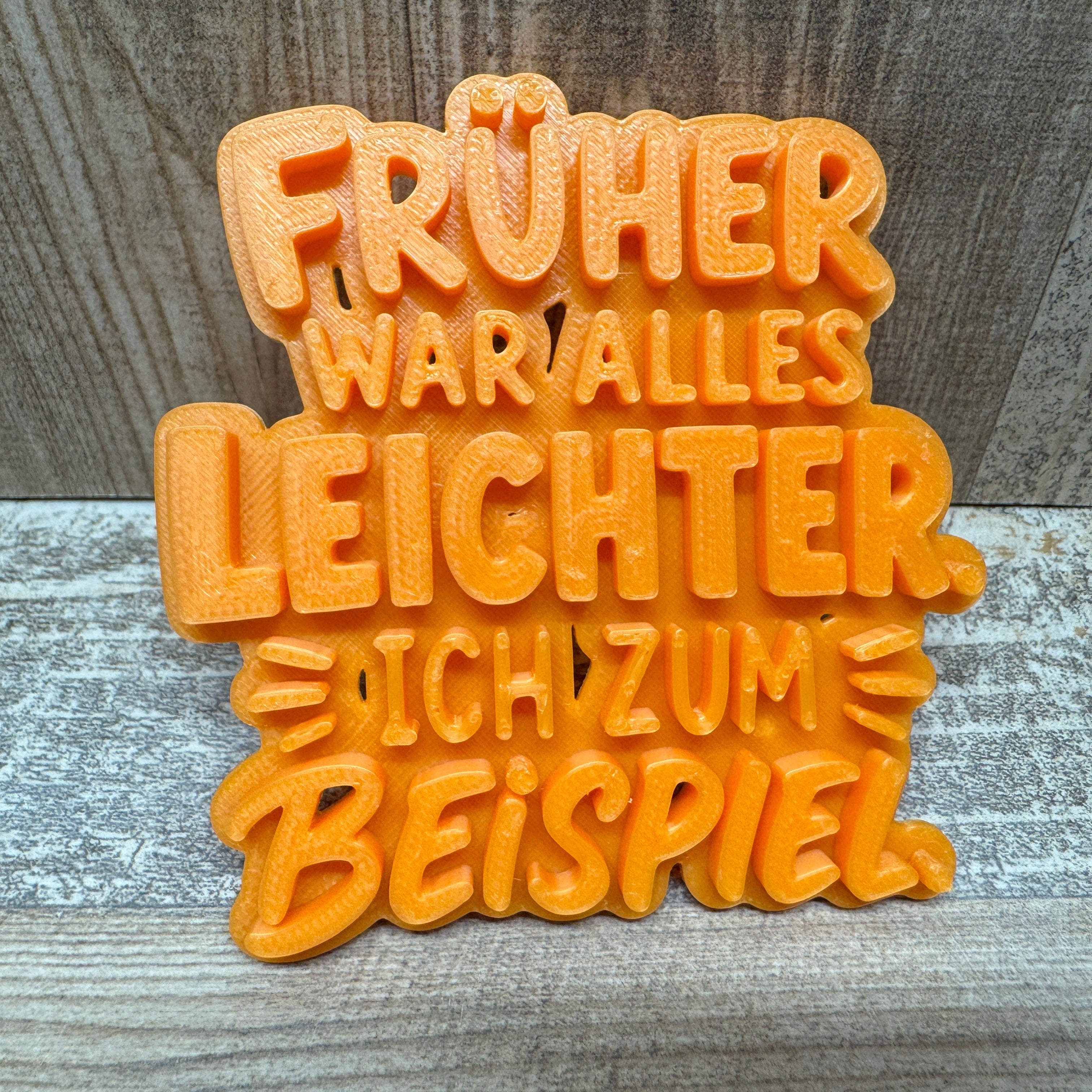 Früher war alles leichter. Ich zum Beispiel.