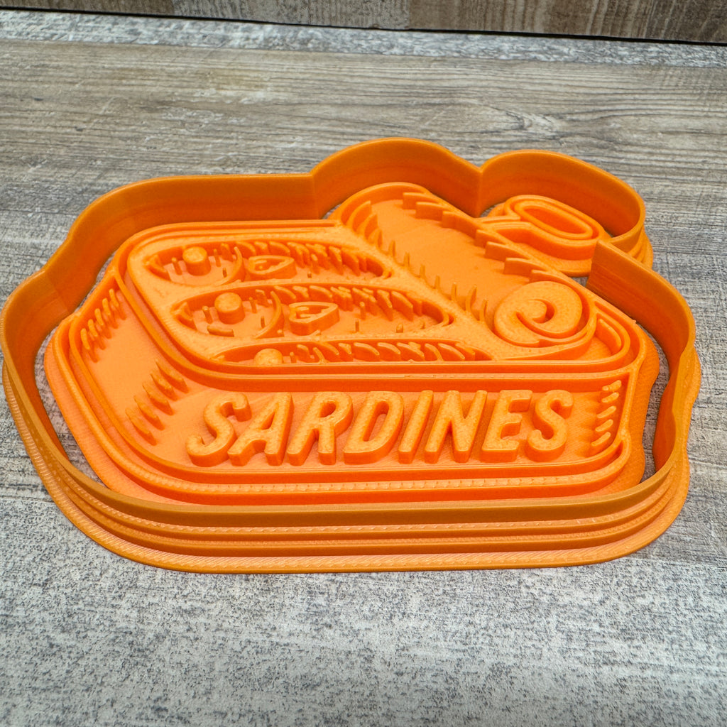 Sardinen Dose inkl. Konturenausstecher | verschiedene Designs