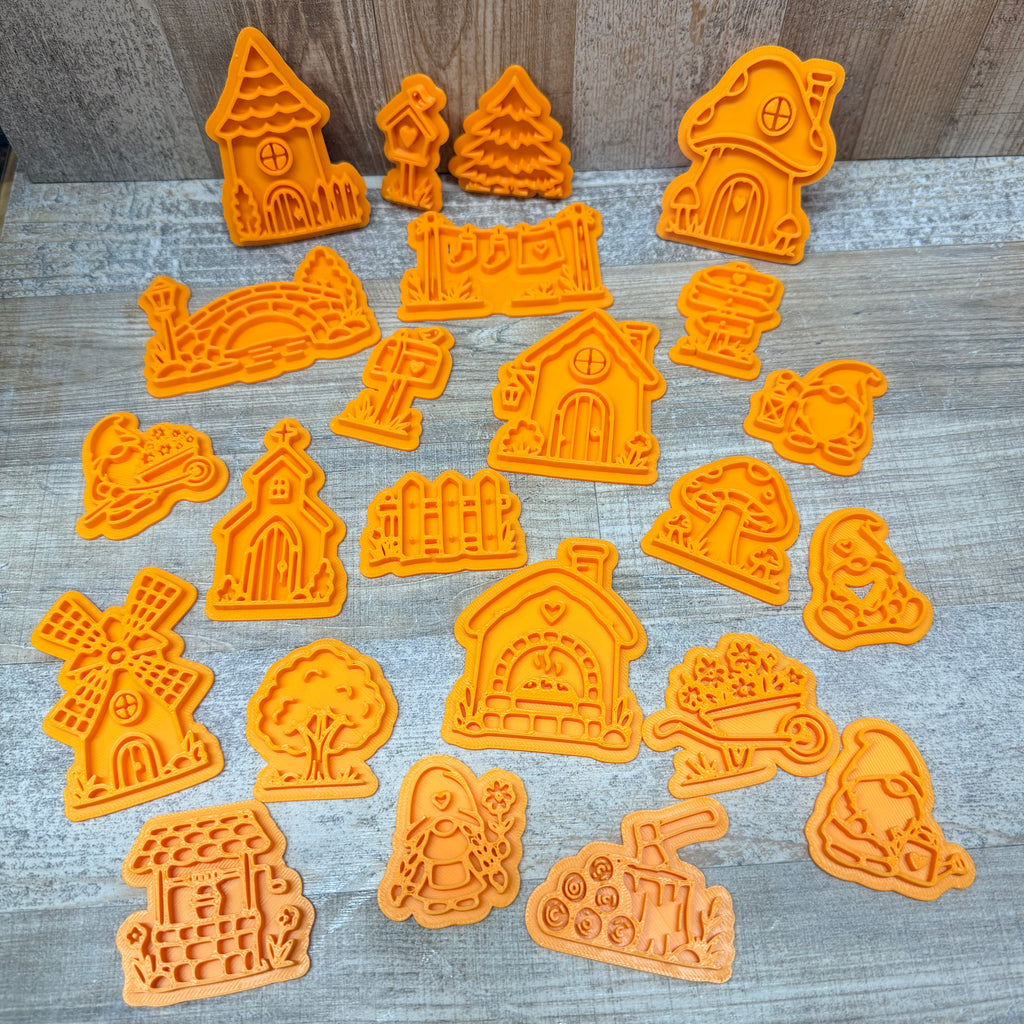 Wichtel Dorf | Gnome Dorf | SET mit 23 Stempeln