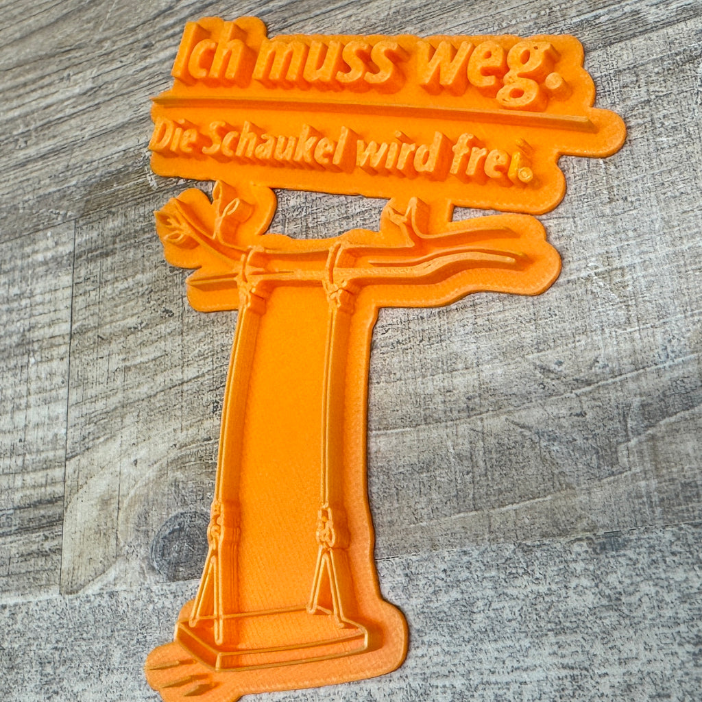 Ich muss weg, die Schaukel wird frei