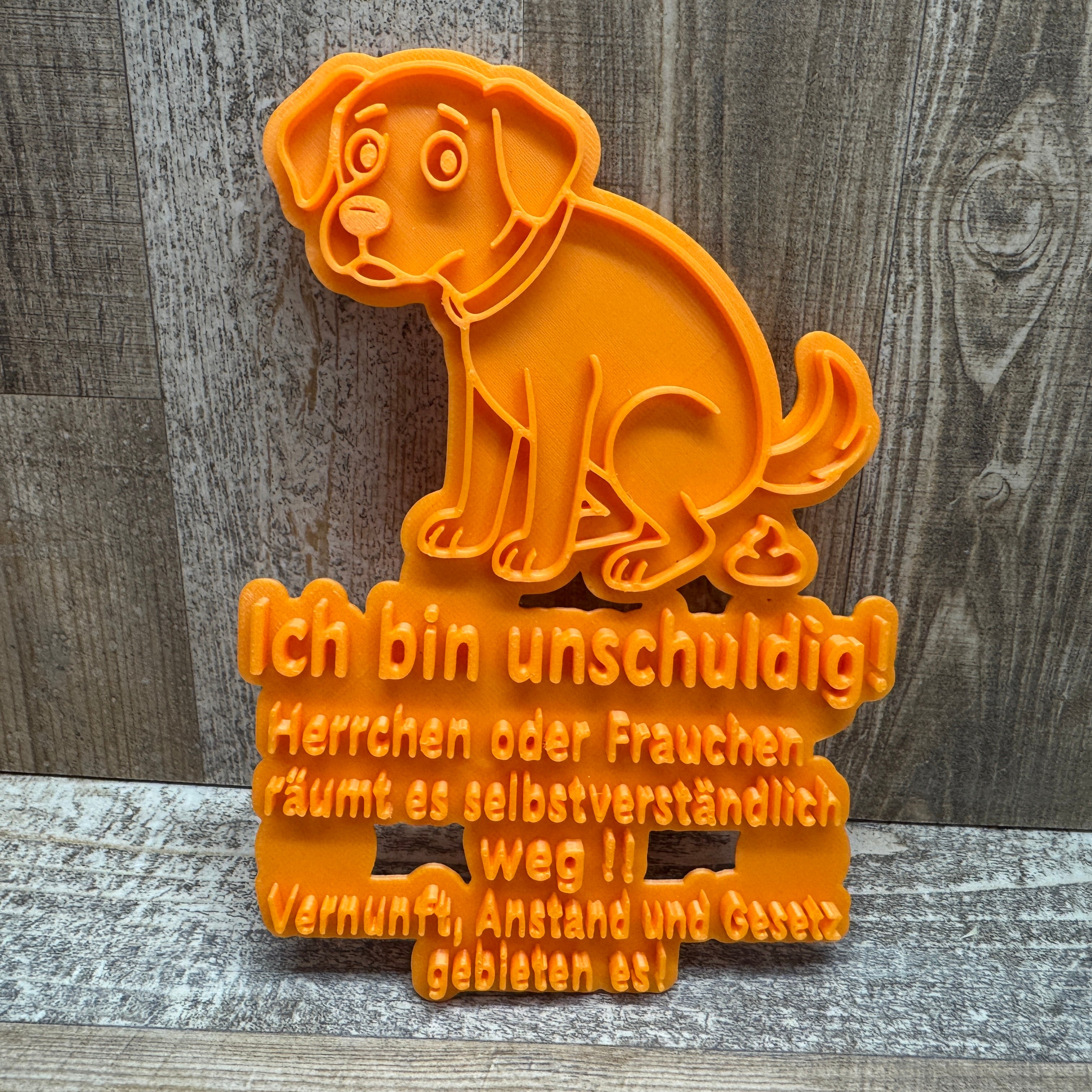 Ich bin unschuldig (kackender Hund)