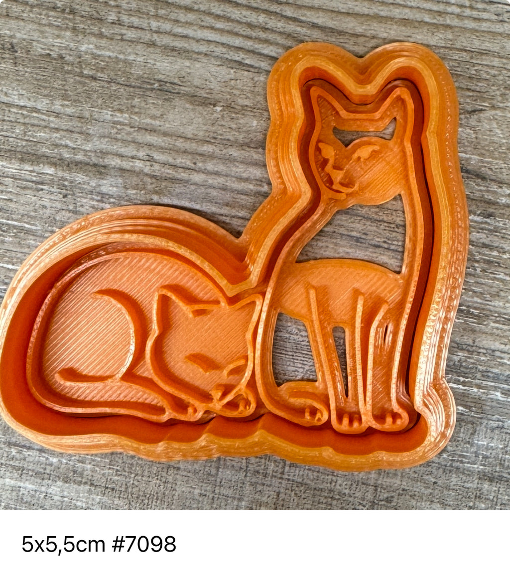 Katzen | verschiedene Designs inkl. Konturenausstecher