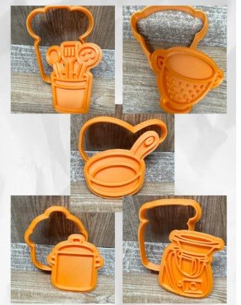 Küchen-Themen-Stempel inkl. Konturenausstecher | ideal für Magnetherstellung