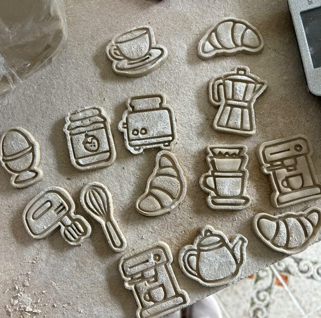 Küchen-Themen-Stempel inkl. Konturenausstecher | ideal für Magnetherstellung