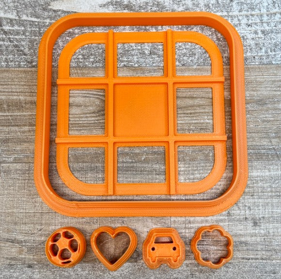 Tic-Tac-Toe - Konturenausstecher / Stempel-Set